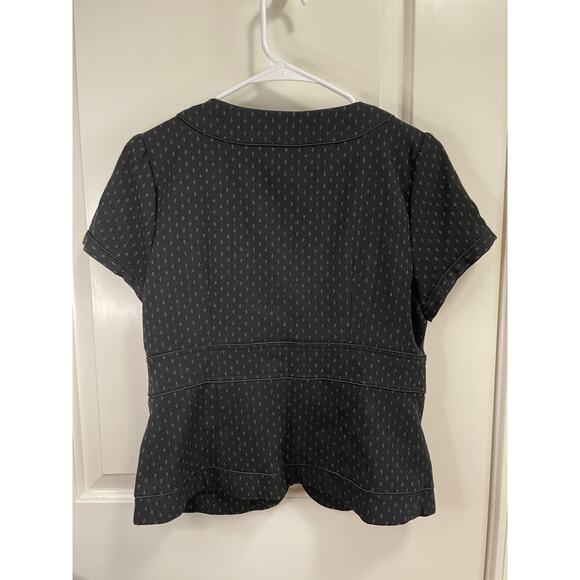 Stoosh women’s juniors short sleeve suit top large black - Picture 2 of 5